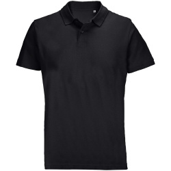 Рубашка поло унисекс Pulse, черная, S–5XL