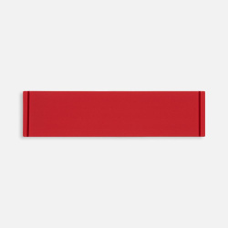 Лейбл из ПВХ Dzeta, S, красный, 2х8х0,2 см
