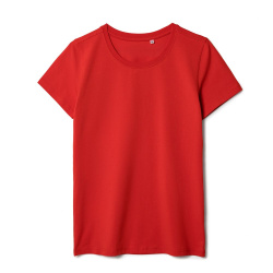 Футболка женская T-bolka Stretch Lady, красная, S–XL