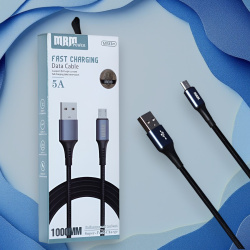 Кабель USB MRM MR83m USB-Micro, длина 1000мм, ток 5А, синий / Высокая мощность и стильный дизайн