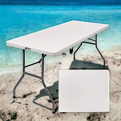 Складной стол-чемодан пластиковый / Для кейтеринга, дачи или пикника