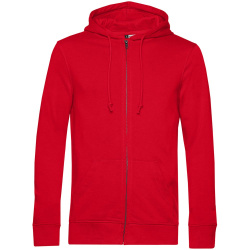 Толстовка на молнии с капюшоном унисекс BNC Inspire (Organic), красная, XS–3XL