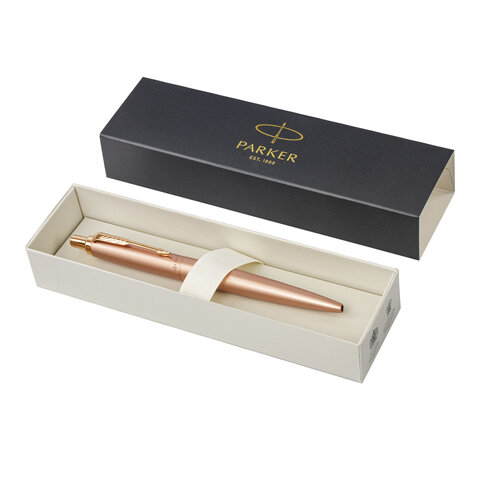 Ручка шариковая PARKER "Jotter XL Monochrome Pink Gold PGT", корпус "розовое золото", сталь, синяя, 2122755