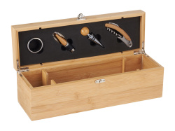 Набор для вина в бамбуковом кейсе «Anniversary», Цвет натуральный