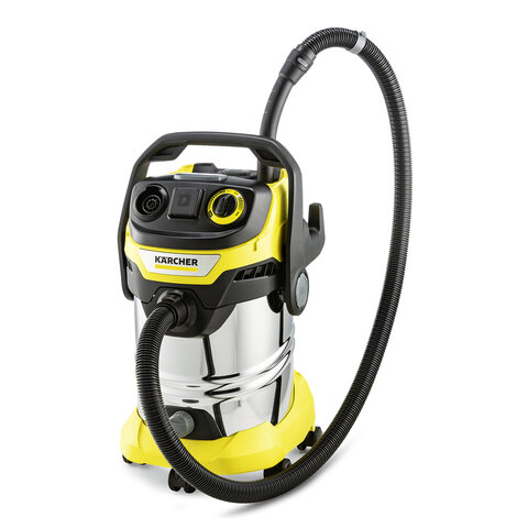 Пылесос хозяйственный KARCHER WD 6 PS, мусоросборник 30 л, мощность 1300 Вт, желтый, 1.628-360.0