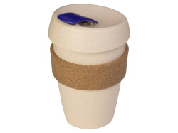 Стакан из пшеничного волокна с двойными стенками «Pino», Цвет натуральный, синий, коричневый