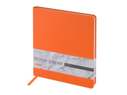 Еженедельник с каменной бумагой А5+ «Carrara», Цвет оранжевый