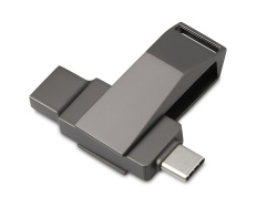 Флешка 64 ГБ USB Type-C и USB 3.0 «Тесла», Цвет темно-серый