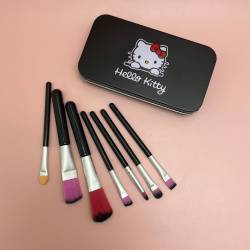 Набор кистей для макияжа 7 штук Hello Kitty  Black