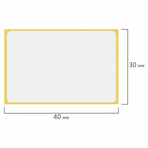 Этикетка ТермоЭко (40х30 мм), 1000 этикеток в ролике, светостойкость до 2 месяцев, 116664, 56214