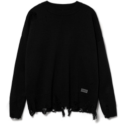 Джемпер оверсайз унисекс Grunge, черный, S/M, L/XL