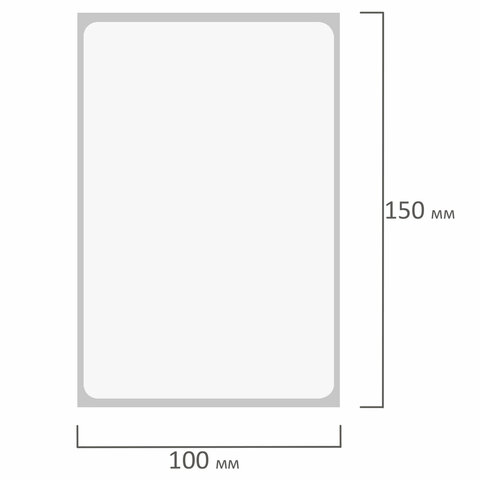 Этикетка ТермоЭко (100х150 мм), 300 этикеток в ролике, прозрачная подложка из пленки, светостойкость до 2 месяцев, 114510, 54165