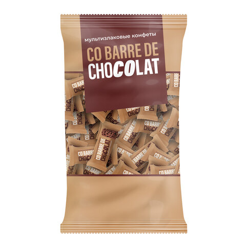 Конфеты мультизлаковые CO BARRE DE CHOCOLAT с темной глазурью, 1000 г