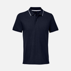 Рубашка поло унисекс Palermo, темно-синяя с белым, XS–3XL