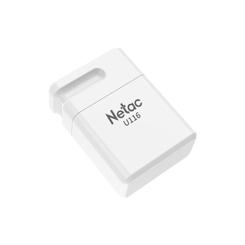 Флеш-диск 64 GB NETAC U116, USB 2.0, белый, NT03U116N-064G-20WH