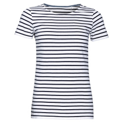 Футболка Miles Women белая с темно-синим, XS–XXL