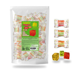 Конфеты мармеладные FLAVIMENTO, ассорти со вкусом киви, клубники и маракуйи, 500 г, УТ-00002867
