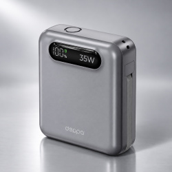 Внешний АКБ NRG Turbo Cable 10000 mAh, 35Вт, Цвет графит