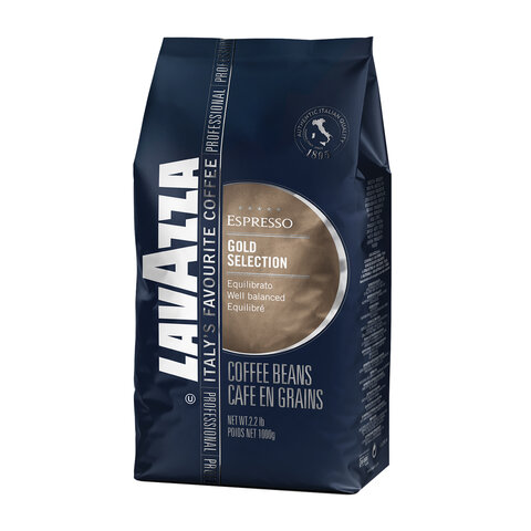 Кофе в зернах LAVAZZA "Gold Selection" 1 кг, ИТАЛИЯ, 4320