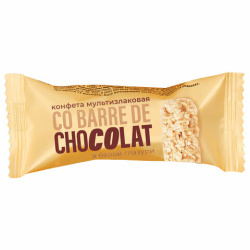 Конфеты мультизлаковые CO BARRE DE CHOCOLAT с белой глазурью, 1000 г