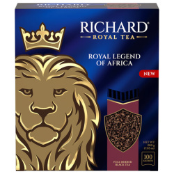 Чай RICHARD "Royal legend of Africa " черный, 100 пакетиков в конвертах по 2 г, ш/к 0, 102735