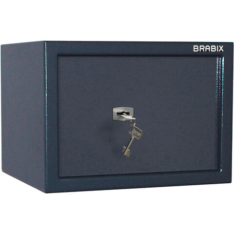 Сейф BRABIX "КМ-260", 260х360х290 мм, 13 кг, ключевой замок + полка, крепление к стене, 291165