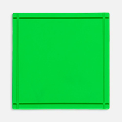 Лейбл из ПВХ Dzeta, L, зеленый неон, 5х5х0,2 см