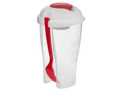 Набор для салата «Iceberg», Цвет прозрачный/красный