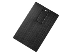 USB-флешка на 16 Гб «Card Metal» в виде металлической карты, Размер 16Gb, Цвет черный