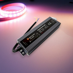Блок питания для светодиодной ленты IP67 Slim MR-1280, 12V, 6.6A, 80W, водонепроницаемый, черный