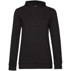 Толстовка с капюшоном женская Hoodie, черная, XS–3XL