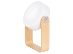 Настольная лампа LED «Oko», Цвет белый/дерево