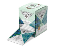 Чай черный «с пихтой и можжевельником» в индивидуальных саше, Цвет бирюзовый/голубой