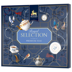 Чай RICHARD "Royal Selection of Premium Teas", ассорти 12 вкусов, НАБОР 72 пакетика, 102819