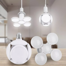 Складная светодиодная лампа Люстра Led Football UFO Lamp 40W цоколь E27 (4 лопасти) форма шар