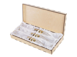 Набор бокалов для шампанского «Сила льва», Цвет прозрачный/золотистый