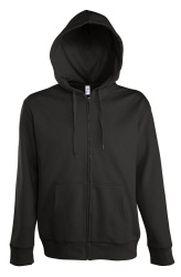 Толстовка мужская на молнии с капюшоном Seven Men, черная, S–3XL