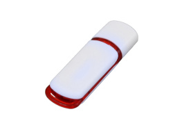 USB 3.0- флешка на 128 Гб с цветными вставками, Размер 128ГБ, Цвет белый/красный