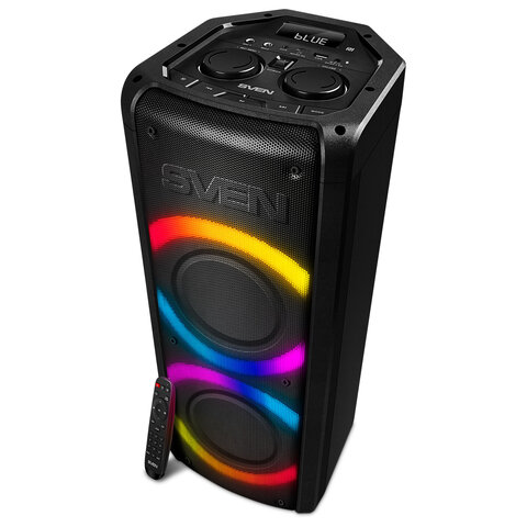 Колонка портативная SVEN PS-710, 100 Вт, TWS, Bluetooth, FM, USB, microSD, LED-дисплей, черный, SV-021696