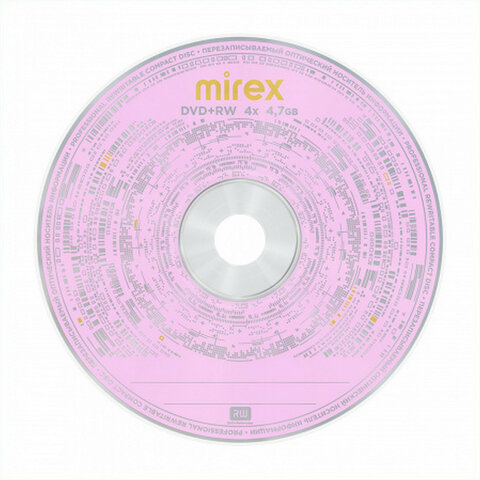 Диск DVD+RW (плюс) MIREX, 4,7 ГБ 4x Slim Case, 1 штука, UL130022A4S