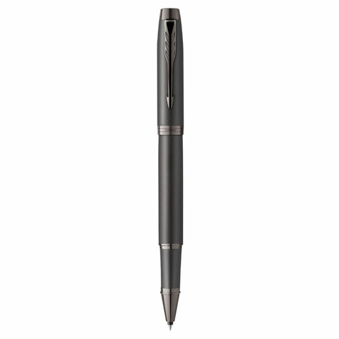 Ручка-роллер PARKER "IM Professionals Monochrome Titanium", черный лак, нержавеющая сталь, черная, 2172960
