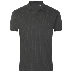 Рубашка поло мужская Brandy Men, темно-серая с белым, S–XXL