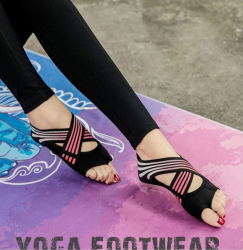Чешки для йоги противоскользящие Yoga Shoes / носки для йоги и пилатеса с открытыми пальцами / 34-40