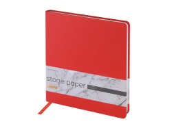 Еженедельник с каменной бумагой А5+ «Carrara», Цвет красный