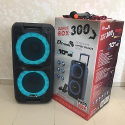Профессиональная акустическая система ELtronic Dance box 300 (Два динамика по 10 дюймов, FM-радио, к