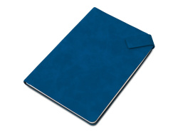 Блокнот А5 с магнитным клапаном в гибкой обложке «Chaplin», Цвет синий