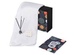 Подарочный набор «Re:y. Cocoon с пледом, свечой и диффузором, Цвет белый