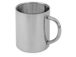Стальная кружка с двойными стенками «Эри», Цвет серебристый глянцевый