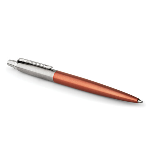 Ручка шариковая PARKER "Jotter Core Chelsea Orange CT", корпус оранжевый, детали хром, синяя, 1953189