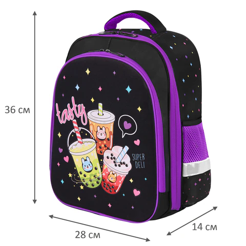 Ранец BRAUBERG KIDS STANDARD, 2 отделения, "Смузи", 36х28х14 см, 274426
